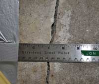 Measuring a Foundation Wall Crack