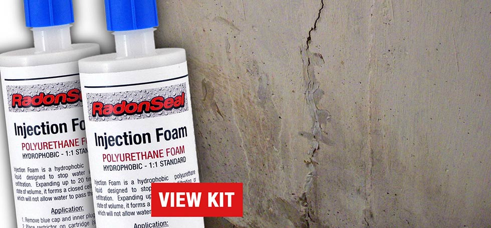 RadonSeal DIY Foundation Crack Repair Kits - Basement Walls