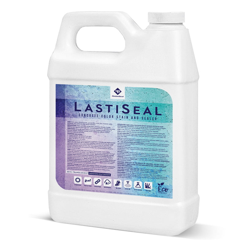 LastiSeal Concrete Stain & Sealer | 2.5 gal | Seal and Color Stain Concrete, Pavers, and Concrete Blocks in One Step