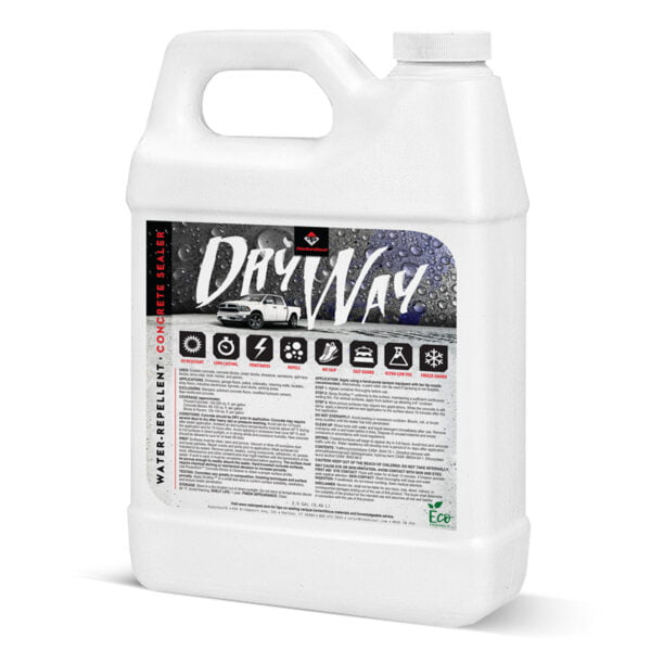 DryWay Water-Repellent Concrete Sealer | 2.5 gals | Oil and Road Salt Protection for Concrete Driveways, Garage Floors, and Pool Decks
