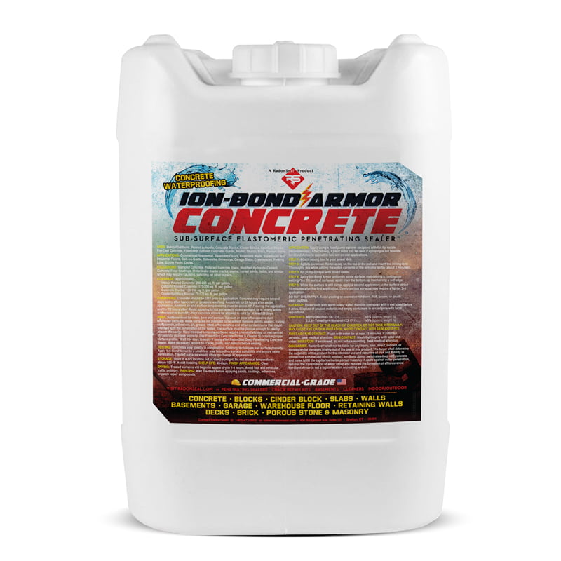 Ion-Bond Armor Sub-Surface Elastomeric Penetrating Sealer | 2.5 gals | Basement Walls, Cinder Blocks, Concrete Blocks