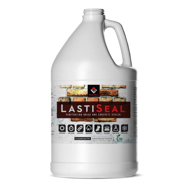 LastiSeal Penetrating Brick & Concrete Sealer | Satin | 1 gal | Waterproofs and Hardens Brick, Concrete, Pavers, and Porous Stone