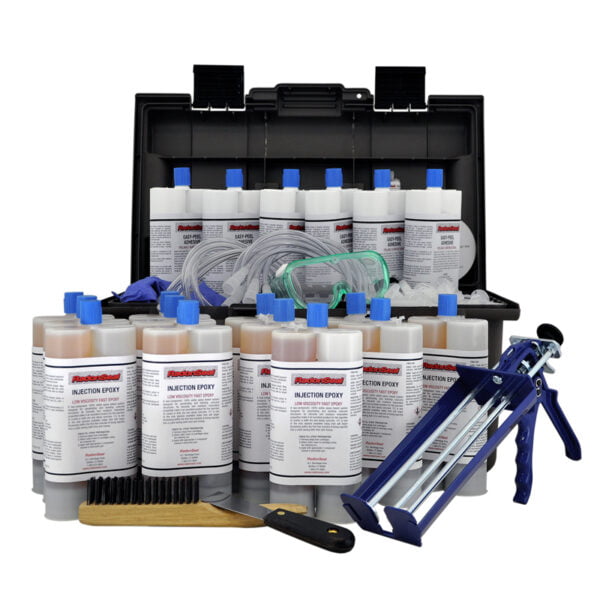 Easy-Peel PRO Foundation Crack Repair Kit | Epoxy | 60-ft | Basement Wall Crack Repair