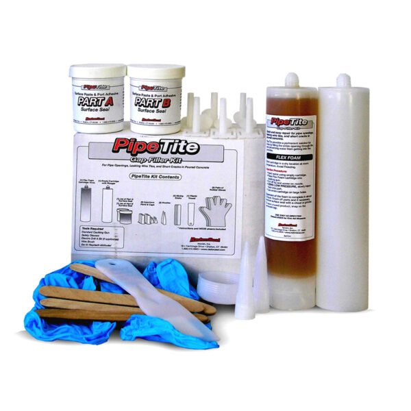 PipeTite Gap Filler Kit for Concrete Pipe Perforations | by RadonSeal