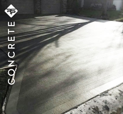 Poured concrete driveway sealed with LastiSeal brick concrete sealer