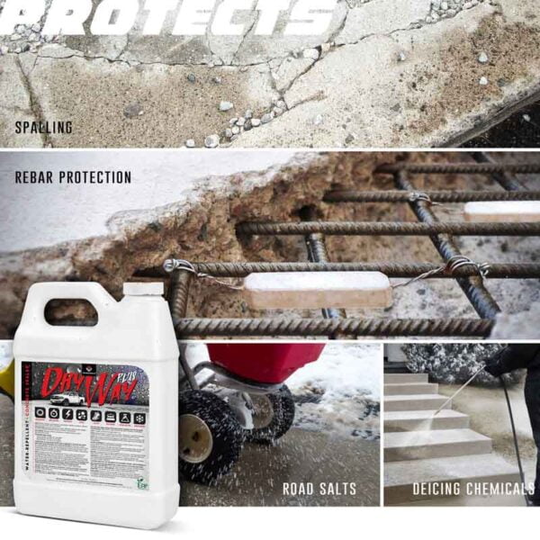 DryWay PLUS | DOT APPROVED | Water-Repellent Concrete, Brick, & Masonry Sealer