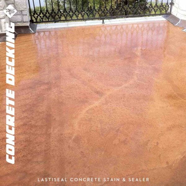 LastiSeal Concrete Stain & Sealer applied to concrete deck.