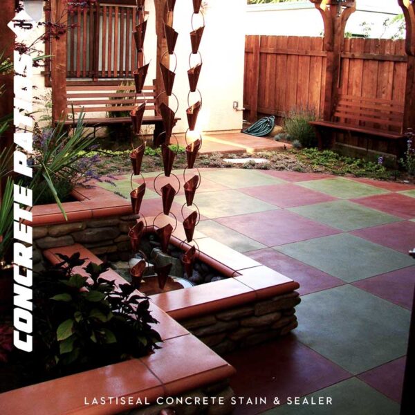 LastiSeal Concrete Stain & Sealer to outdoor concrete patio.