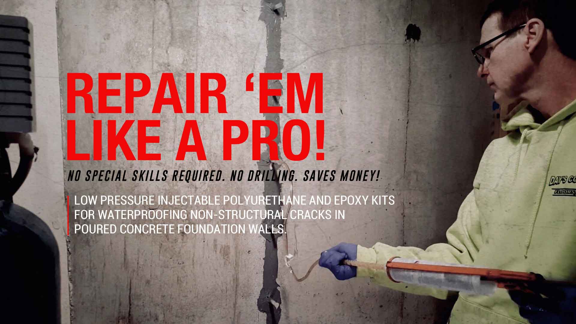 RadonSeal DoItYourself Foundation Crack Repair Kits