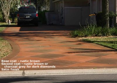 LastiSeal Concrete Stain and Sealer applied to a concrete driveway.