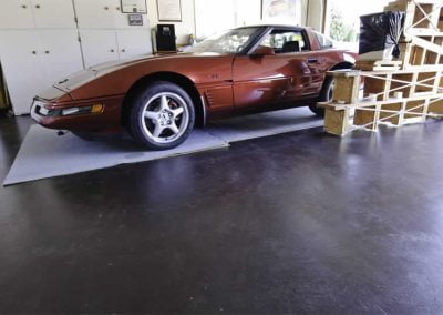 LastiSeal Concrete Stain and Sealer applied to a garage floor.