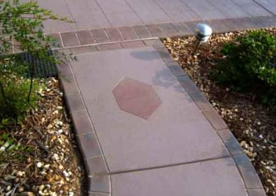 Decorative concrete color stain and sealer.