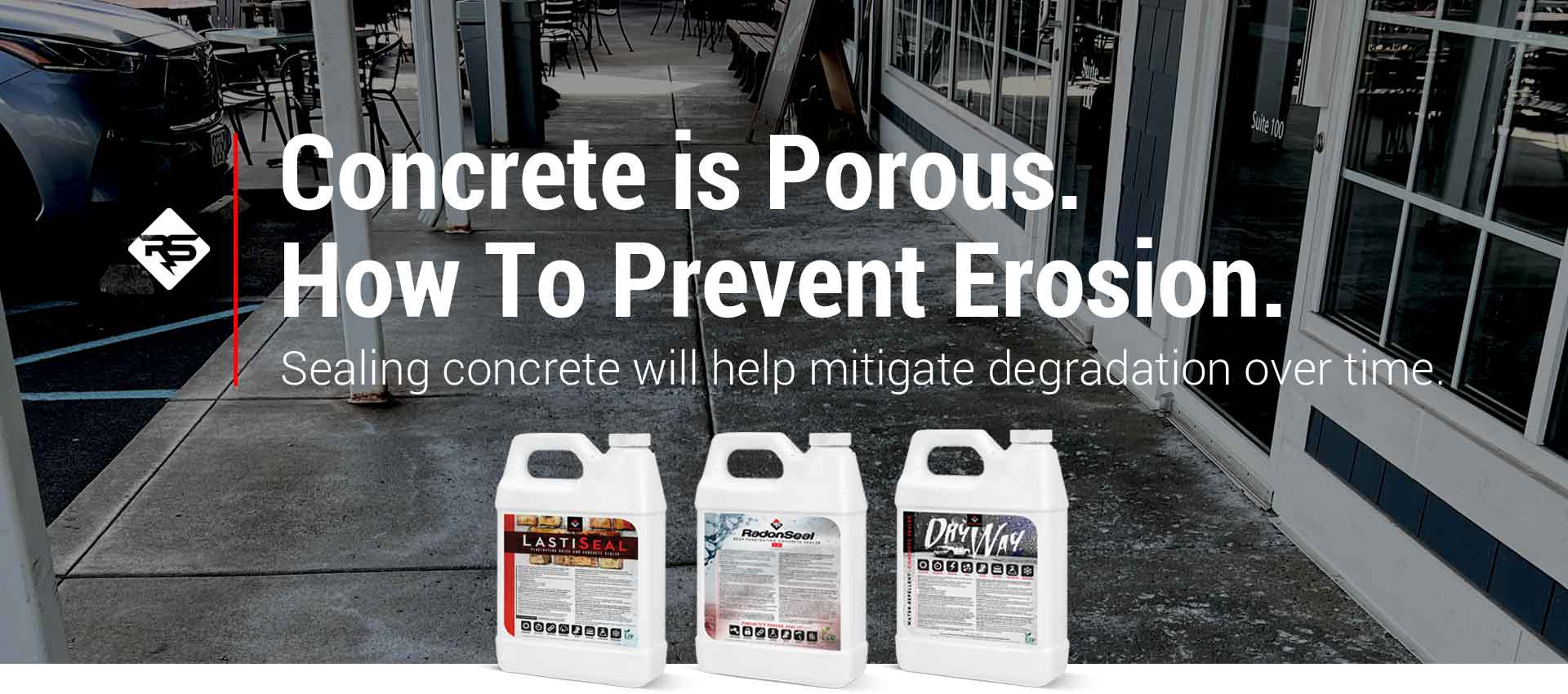 Concrete sealers protect concrete against erosion.