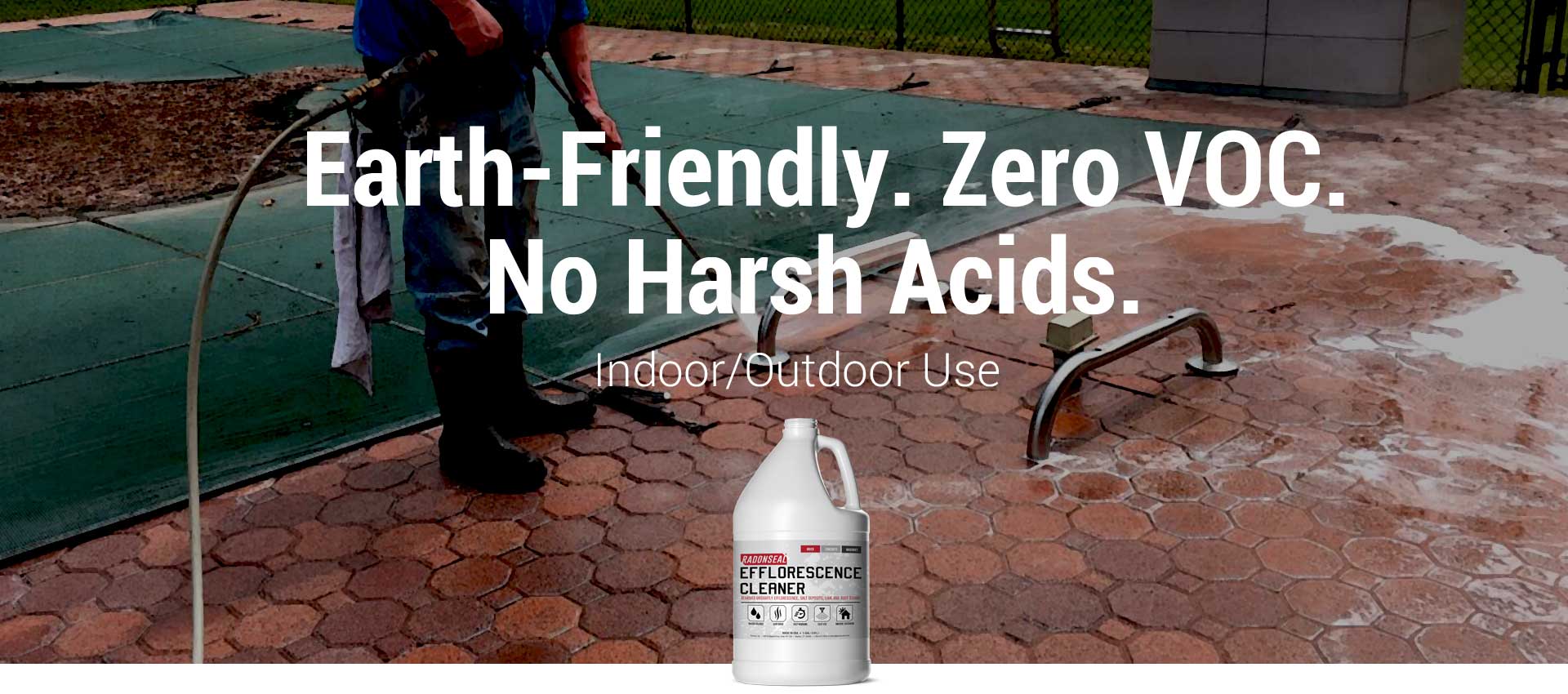 RadonSeal Efflorescence Cleaner Beats Using Harsh Acid