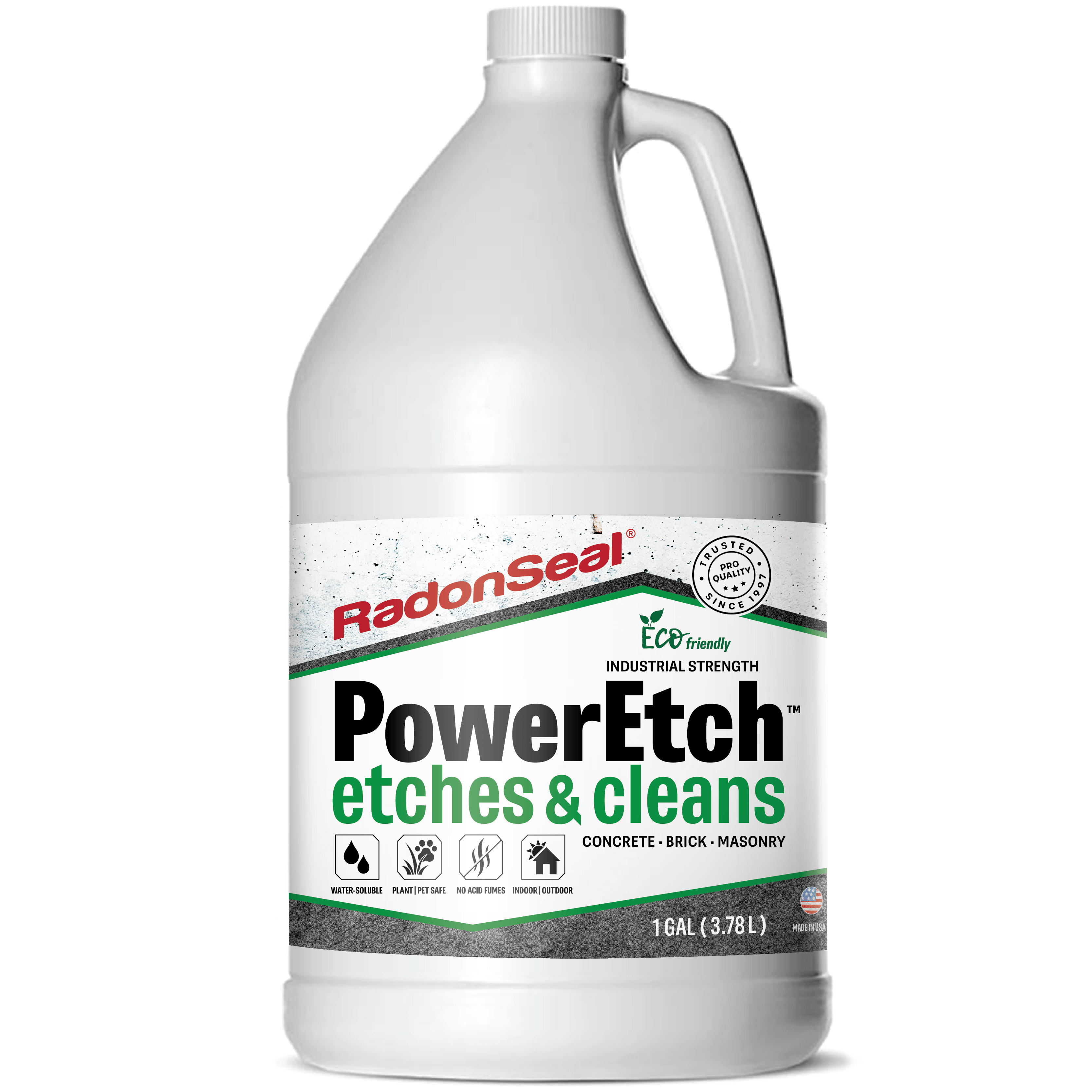 PowerEtch Concrete Etcher & Cleaner RadonSeal
