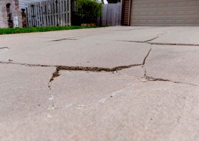 Sealing concrete prevents surface cracks.