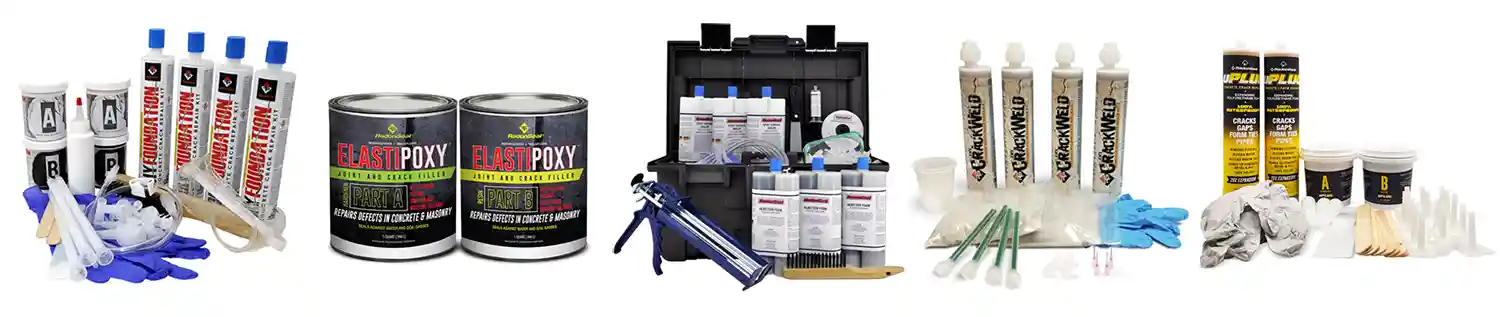 Concrete Walls, Concrete Floors, and Control Joint Crack Repair Kits