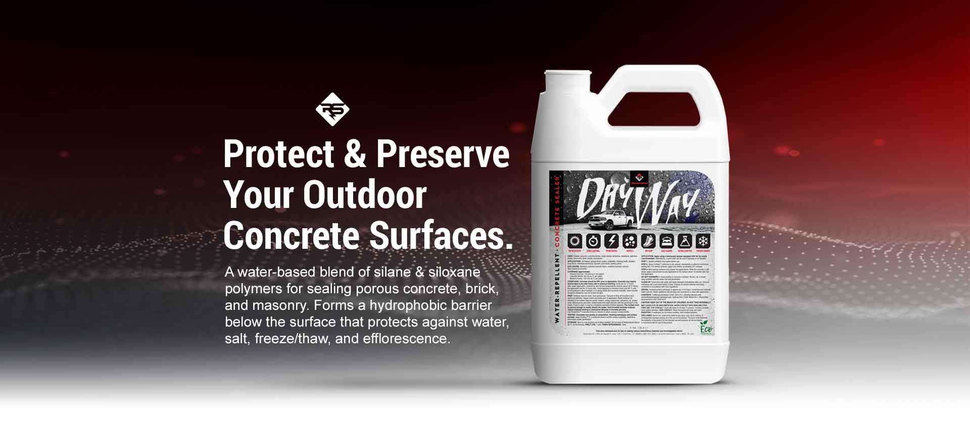 DryWay Water-Repellent Concrete Sealer for Driveways, Sidewalks, and Pool Decks
