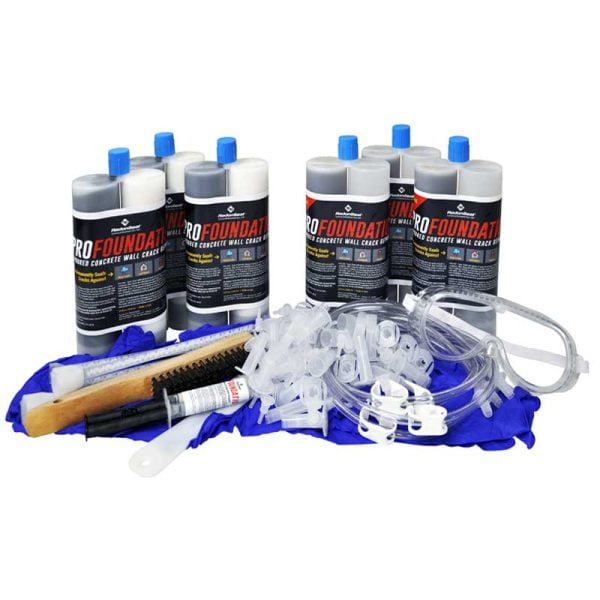 RadonSeal PRO Foundation Concrete Crack Repair Consumable Kit | 30 ft | Urethane