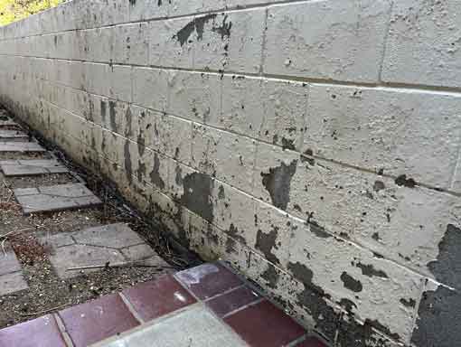 Concrete-Block-Retaining-Wall-Peeling-Paint Concrete Block Retaining Wall Paint Peel