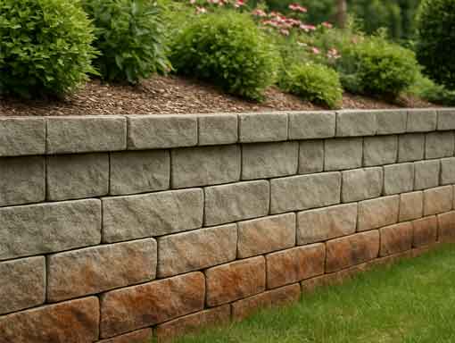 Red Clay Stain on Retaining Wall